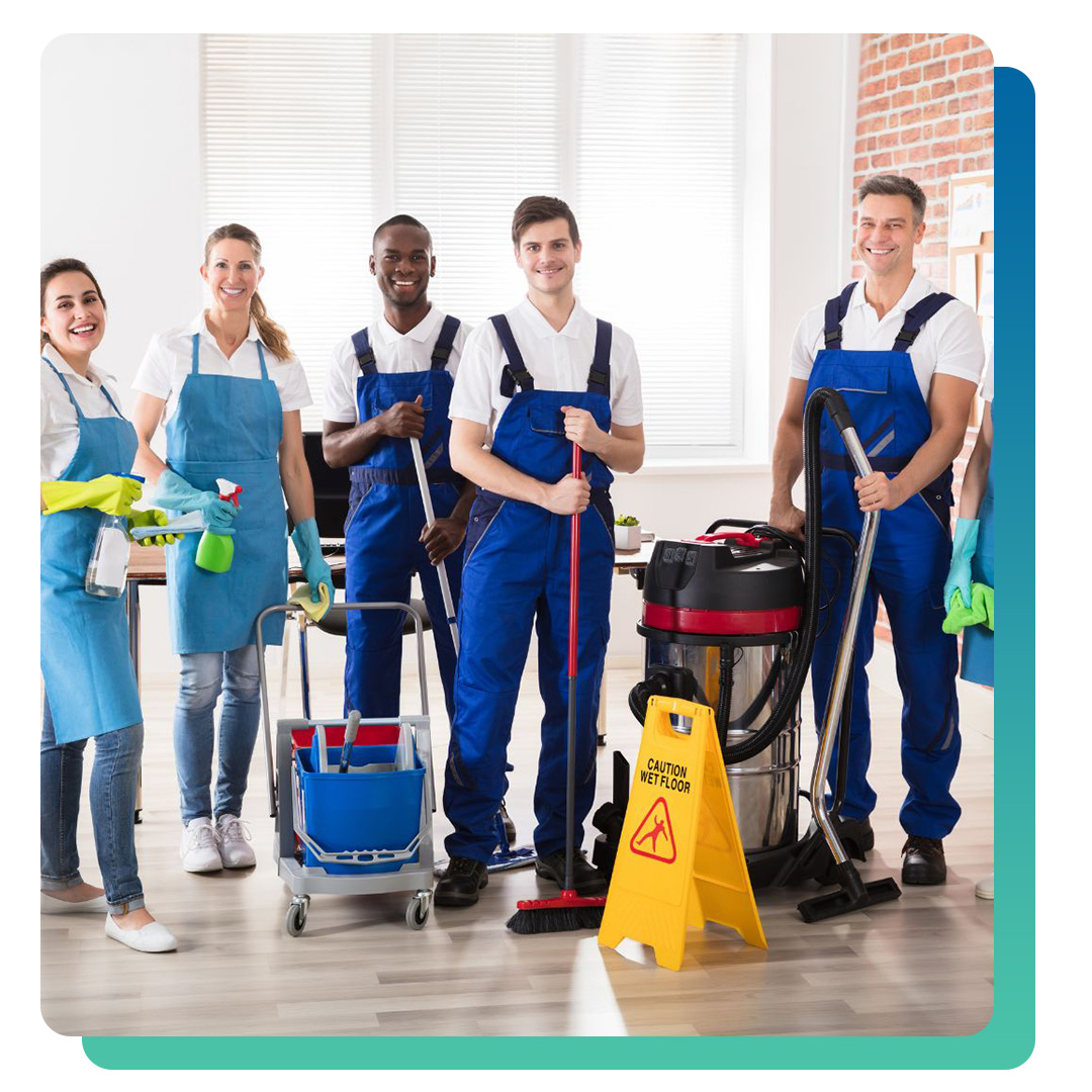 Group of janitors